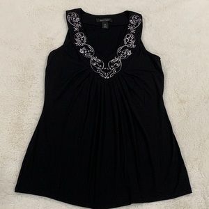 White House Black Market Sleeveless Black Tank Top• Size XS